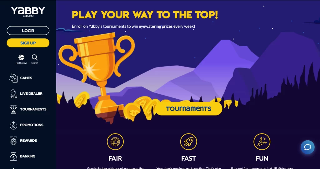 yabby casino login